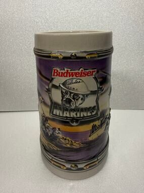1995 Anheuser-Busch USMC Marines Budweiser Beer Stein Military Series